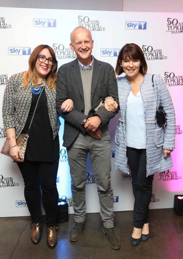 The Dublin premiere of 50 Ways To Kill Your Mammies, Sky 1’s International Emmy award winning show at the IFI, starring Baz and Nancy Ashmawy. Pictured are Josephine Grant, Clive Tulloh and Siobhan Mullholland (Photography by Sasko Lazarov/Photocall Ireland).