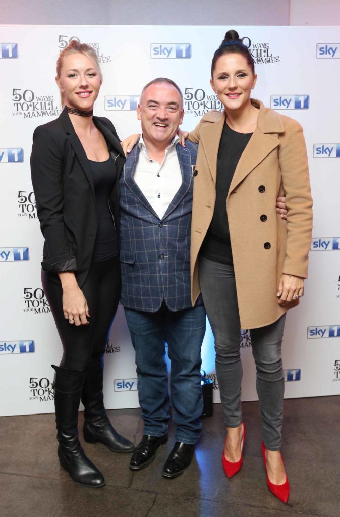 The Dublin premiere of 50 Ways To Kill Your Mammies, Sky 1’s International Emmy award winning show at the IFI, starring Baz and Nancy Ashmawy. Pictured are Natalie Evans, Noel Kelly and Tanaj Evans (Photography by Sasko Lazarov/Photocall Ireland).