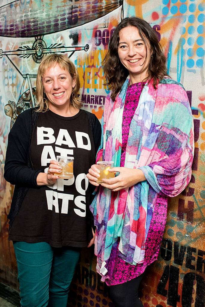 Eleanor Flegg and Gemma Tipton pictured at the launch of Hennessy by Scott Campbell in Camden Exchange. Photo: Anthony Woods