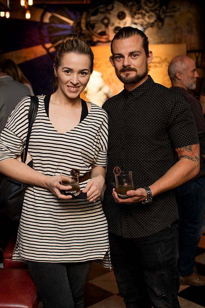 Lisa and Alex Hutchinson pictured at the launch of Hennessy by Scott Campbell in Camden Exchange. Photo: Anthony Woods