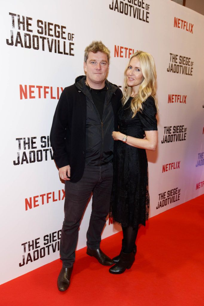 Pictured at The Siege of Jadotville Special Screening, Savoy Cinema, Dublin,19th September 2016 is Producer Alan Moloney and wife Orlagh. Picture Andres Poveda / Netflix