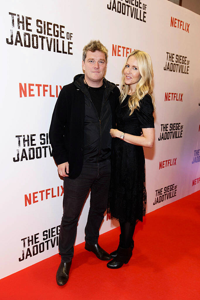 Pictured at The Siege of Jadotville Special Screening, Savoy Cinema, Dublin,19th September 2016 is Producer Alan Moloney and wife Orlagh. Picture Andres Poveda / Netflix