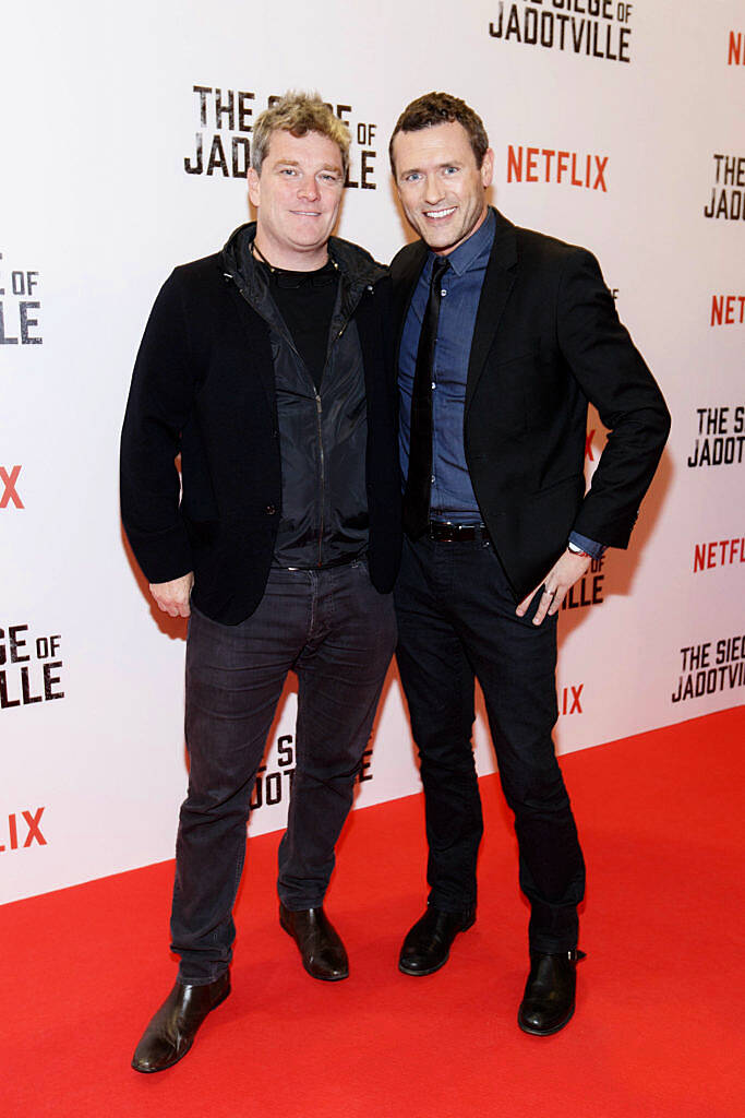 Pictured at The Siege of Jadotville Special Screening, Savoy Cinema, Dublin,19th September 2016 is Producer Alan Moloney with Jason O'Mara who plays Sgt Jack Prendergast. Picture Andres Poveda / Netflix