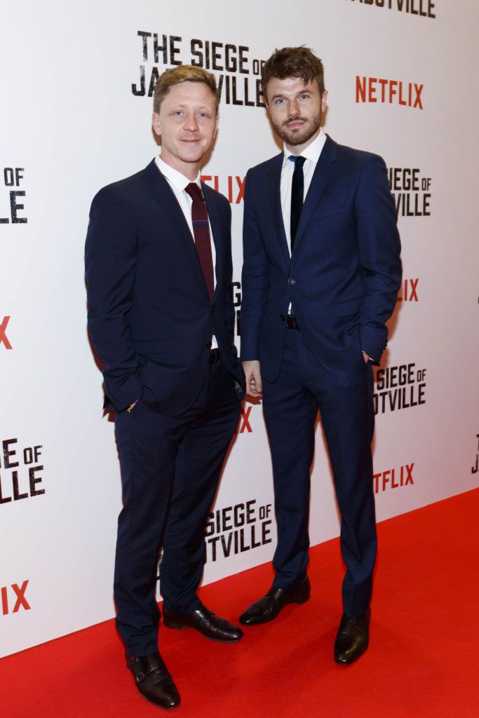 Pictured at The Siege of Jadotville Special Screening, Savoy Cinema, Dublin,19th September 2016 is Mike Noble who plays Colley The Joke with John 'The Hunk' Gorman. Picture Andres Poveda / Netflix