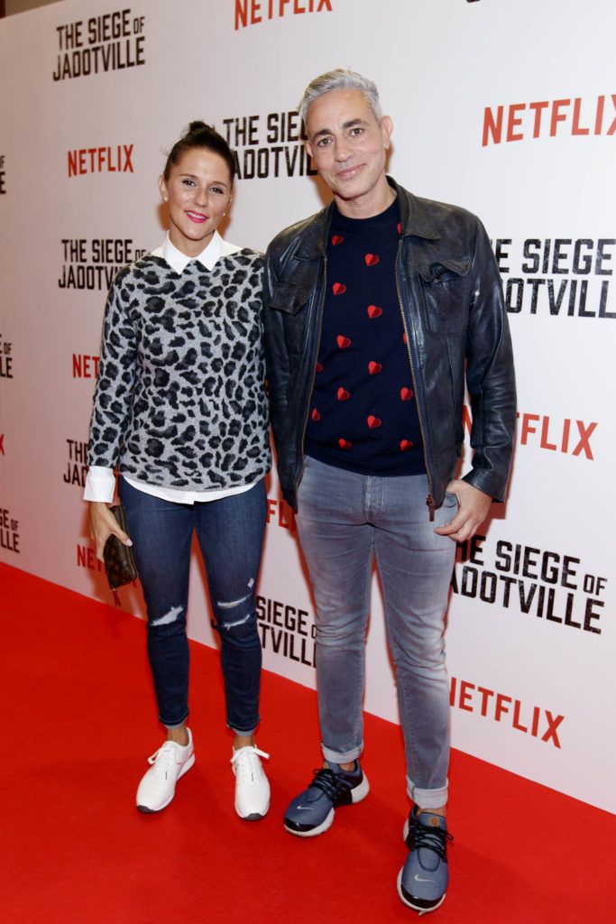 Pictured at The Siege of Jadotville Special Screening, Savoy Cinema, Dublin,19th September 2016 is Bazil Ashmawy with girlfriend  Tanya Evans. Picture Andres Poveda / Netflix