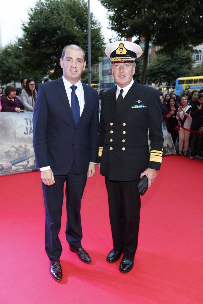 Pictured at The Siege of Jadotville Special Screening, Savoy Cinema, Dublin,19th September 2016 is Paul Keogh Minister of State at the Department of Defence and Vice Admiral Mark Mellett. Picture Andres Poveda / Netflix