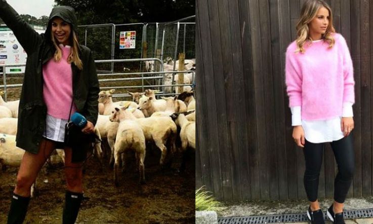 Vogue Williams wore an amazing pink jumper and we know where to get it