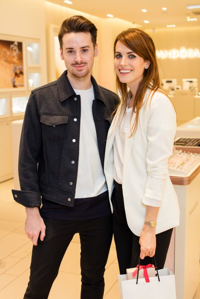 Brian Conway and Holly White pictured at the Pandora Christmas press event which celebrated the launch of the new winter 2016 collection, held at PANDORA's flagship store on Grafton Street on Thursday, 22 September (Photo by Anthony Woods).
