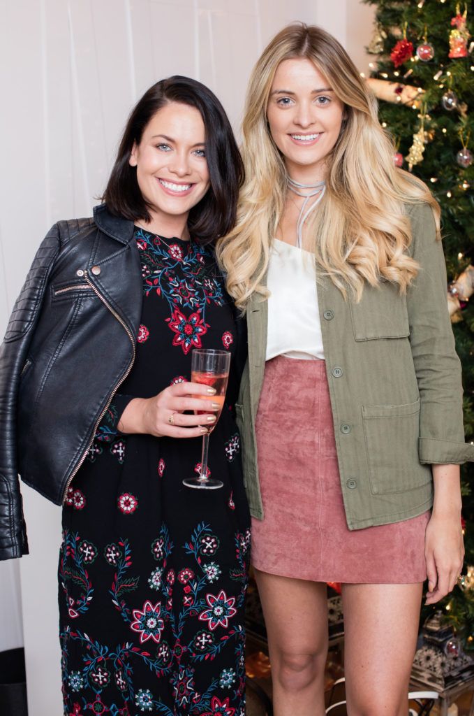 Michelle McGrath  and  Louise Cooney pictured at the Pandora Christmas press event which celebrated the launch of the new winter 2016 collection, held at PANDORA's flagship store on Grafton Street on Thursday, 22 September (Photo by Anthony Woods).
