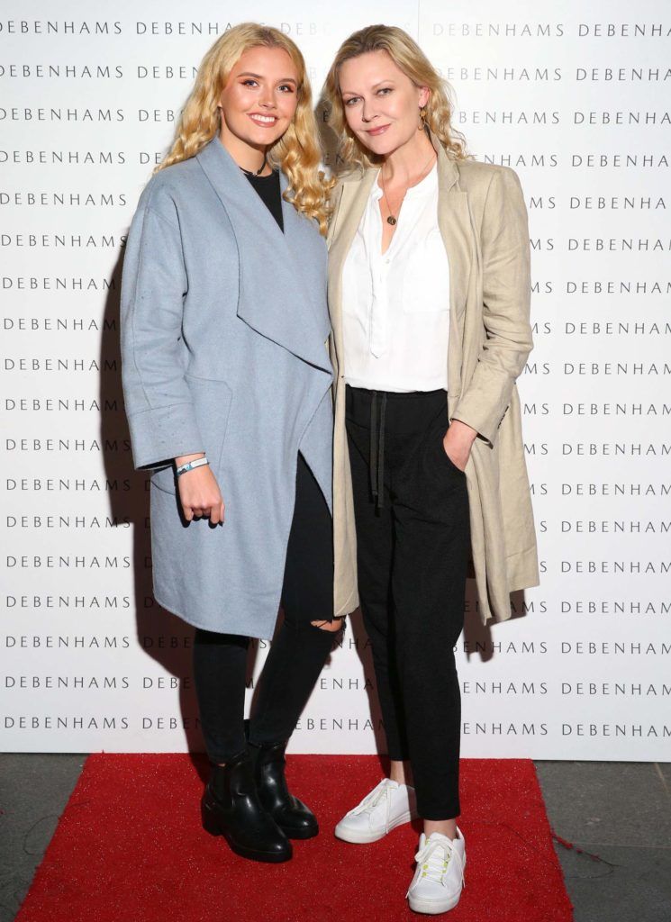 Pictured are Rosie Scully and Laura Bermingham as Debenhams showcased their AW16 collection last night in the stunning back drop of Christ Church Catherdral. Guests sipped on Mc Guigan Frizzante as 1st Options Model took to the Crypt catwalk for a show styled by top stylist Sonja Mohlich. Pic: Marc O'Sullivan