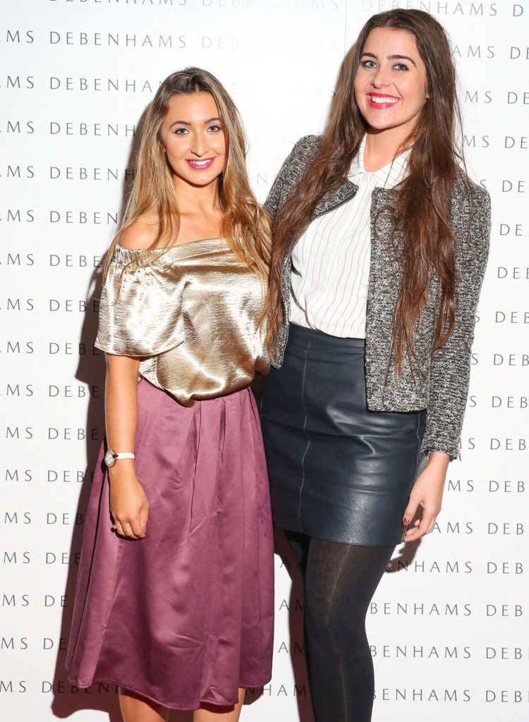 Pictured are Nicky Dunne and Kate Power as Debenhams showcased their AW16 collection last night in the stunning back drop of Christ Church Catherdral. Guests sipped on Mc Guigan Frizzante as 1st Options Model took to the Crypt catwalk for a show styled by top stylist Sonja Mohlich. Pic: Marc O'Sullivan