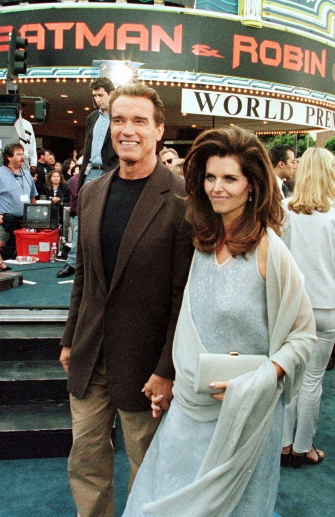 Arnold Schwarzenegger and Maria Shriver: Ended the marriage in 2011 after it was revealed he had fathered a child named Joseph with the couple's house keeper (Photo HECTOR MATA/AFP/Getty Images).