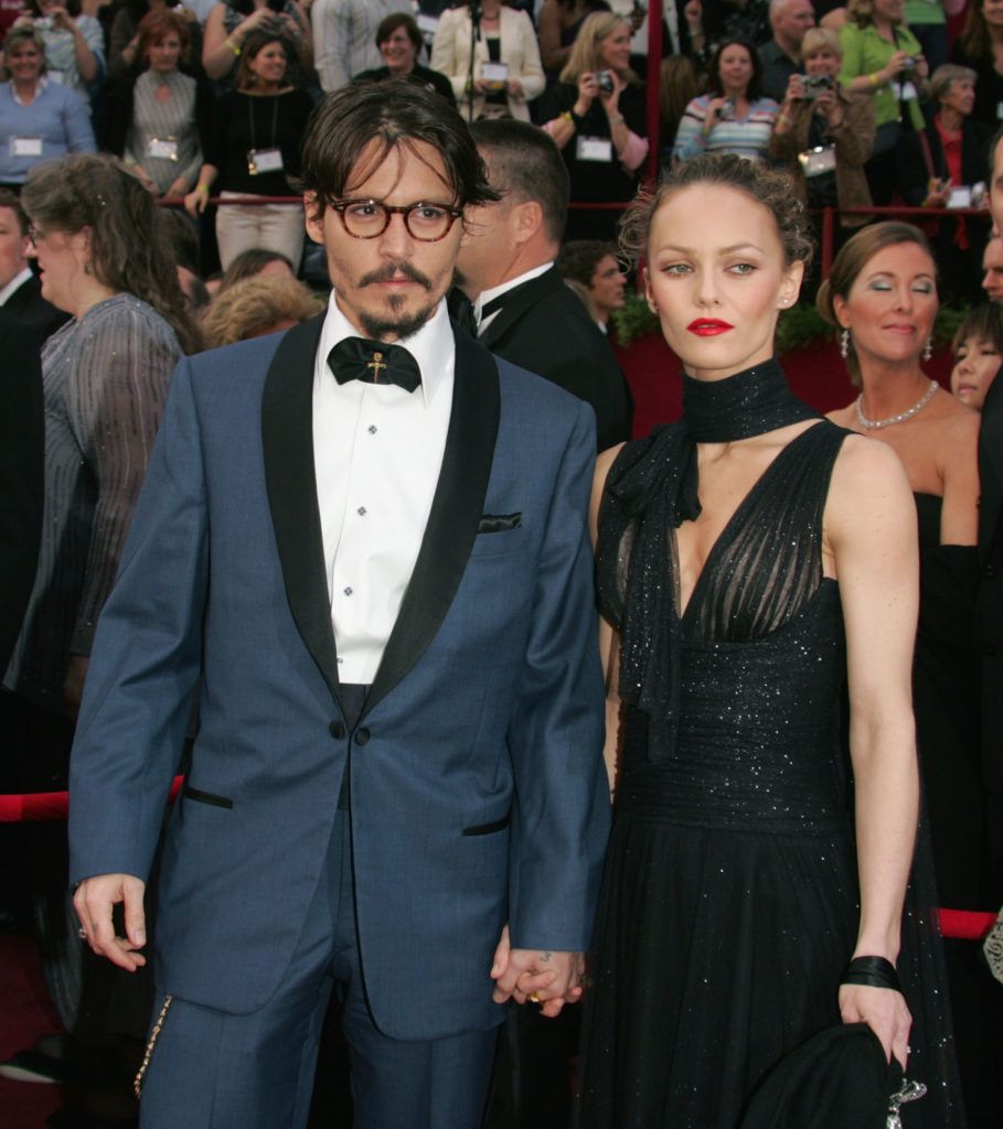 Johnny Depp and Vanessa Paradis: The pair have two children together - Lily-Rose and Jack - but Vanessa's bad relationship with Depp's mother was reportly a factor in the split (Photo by Carlo Allegri/Getty Images).