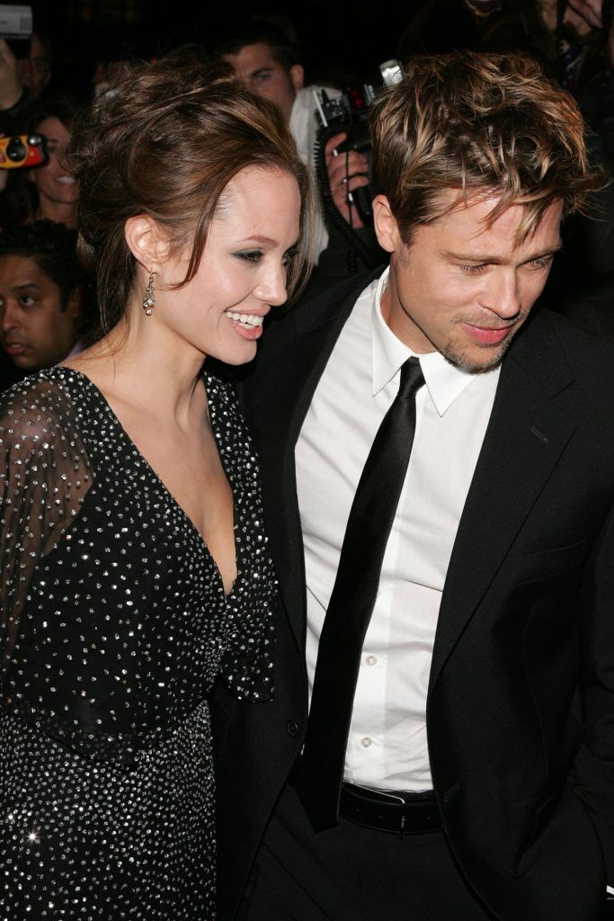NEW YORK - DECEMBER 11:  Actress Angelina Jolie and actor Brad Pitt attend the World Premiere of "The Good Shepherd" presented by Universal Pictures at the Ziegfeld Theatre on December 11, 2006 in New York City  (Photo by Bryan Bedder/Getty Images)