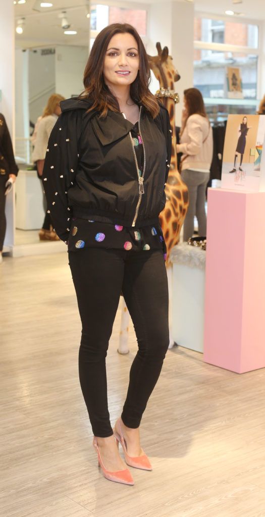 Louise Duffy pictured in Dunnes Stores on Grafton Street at the launch of Joanne Hynes first collection for Irish retailer Dunnes Stores this morning. Photo Leon Farrell/Photocall Ireland.