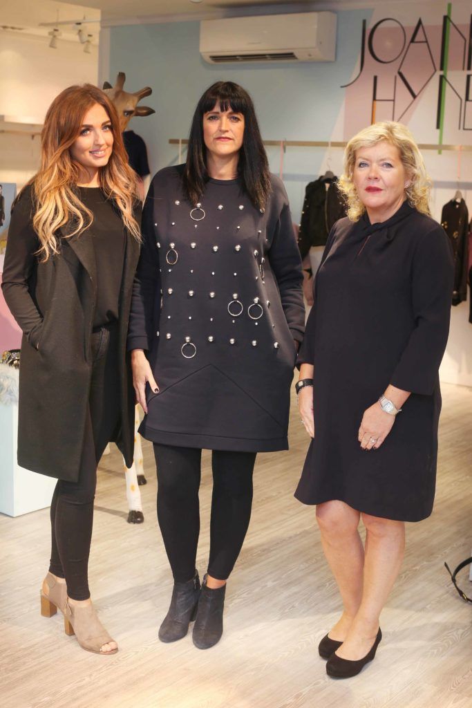 Niamh Kennedy, Yvonne Richardson and Rachel Supple pictured in Dunnes Stores on Grafton Street at the launch of Joanne Hynes first collection for Irish retailer Dunnes Stores this morning. Photo Leon Farrell/Photocall Ireland.