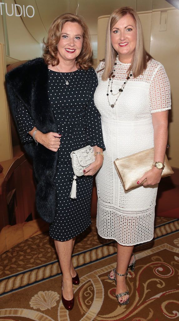 Maread Egan and Lisa McCann  at the Etihad Airways 21st Annual International Fashion Lunch in aid of the Rape Crisis Centre at the Westin Hotel, Dublin (Pictures: Brian McEvoy).