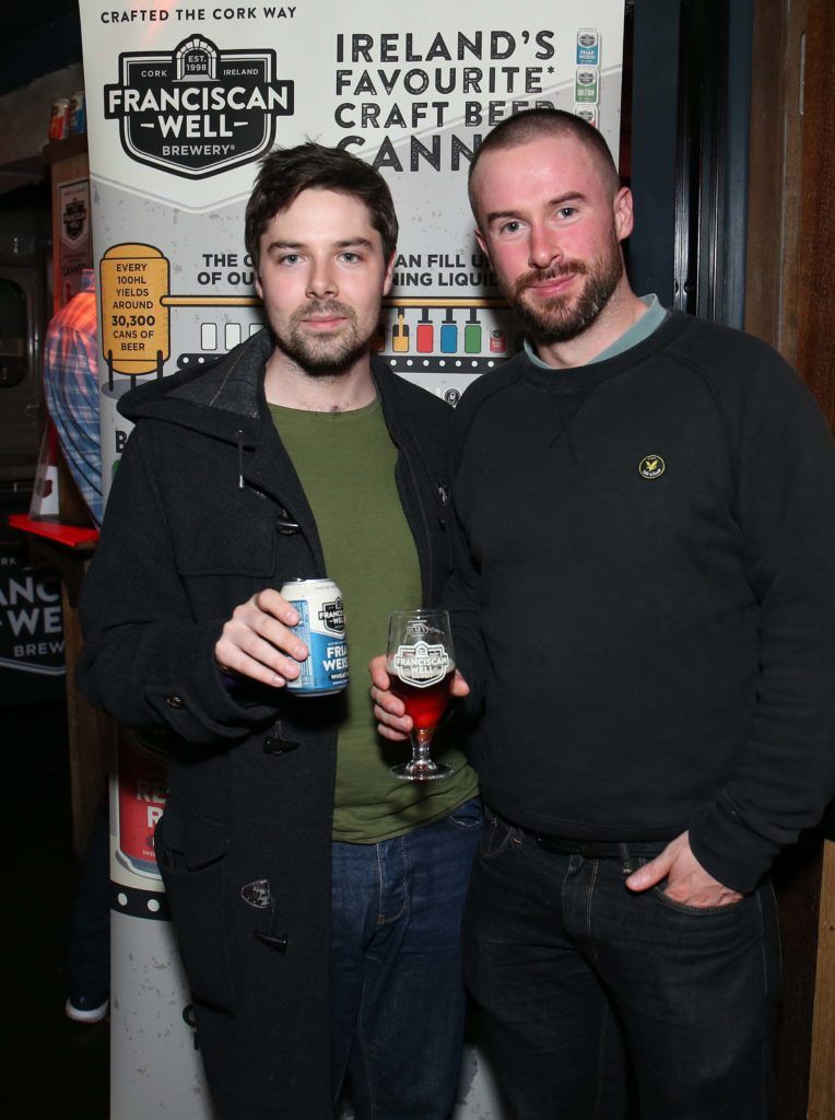 Ben Clifford and Manus Cronin, pictured at the launch of Franciscan Well Craft Cans Range. Pic. Robbie Reynolds
