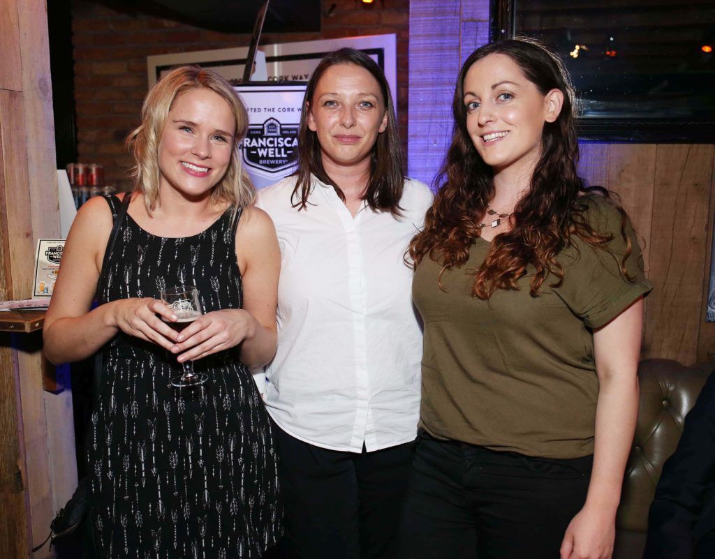 Amy Curran with Anna Smyth and Fiona Flynn, pictured at the launch of Franciscan Well Craft Cans Range. Pic. Robbie Reynolds