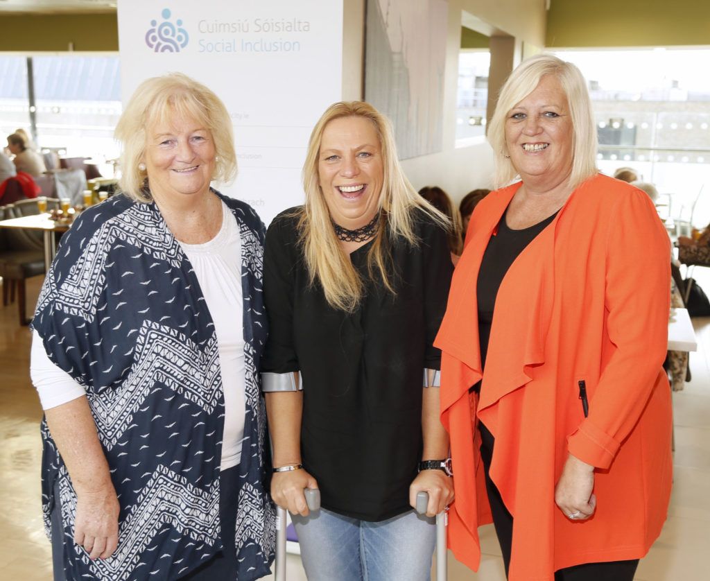 Ann Boyce with Gretta and Fiona Byrne at the Life Made Fabulous Fashion show hosted by Dublin City Council and Debenhams Ireland, organised as part of Dublin City Council's Social Inclusion Week-photo Kieran Harnett