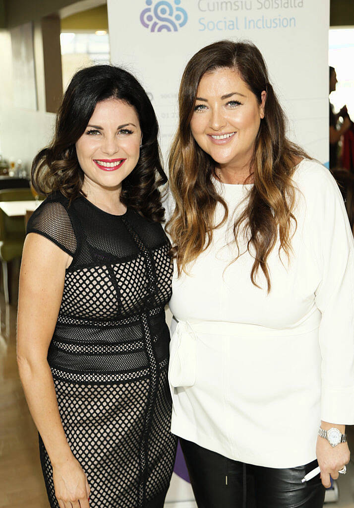 Lisa Cannon and Jules Fallon at the Life Made Fabulous Fashion show hosted by Dublin City Council and Debenhams Ireland, organised as part of Dublin City Council's Social Inclusion Week-photo Kieran Harnett