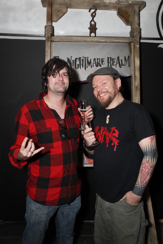 Pictured at the VIP Preview Night of The Nightmare Realm Dublin is Padraig Gylnn and Cooper Gordon. Picture Conor McCabe Photography.