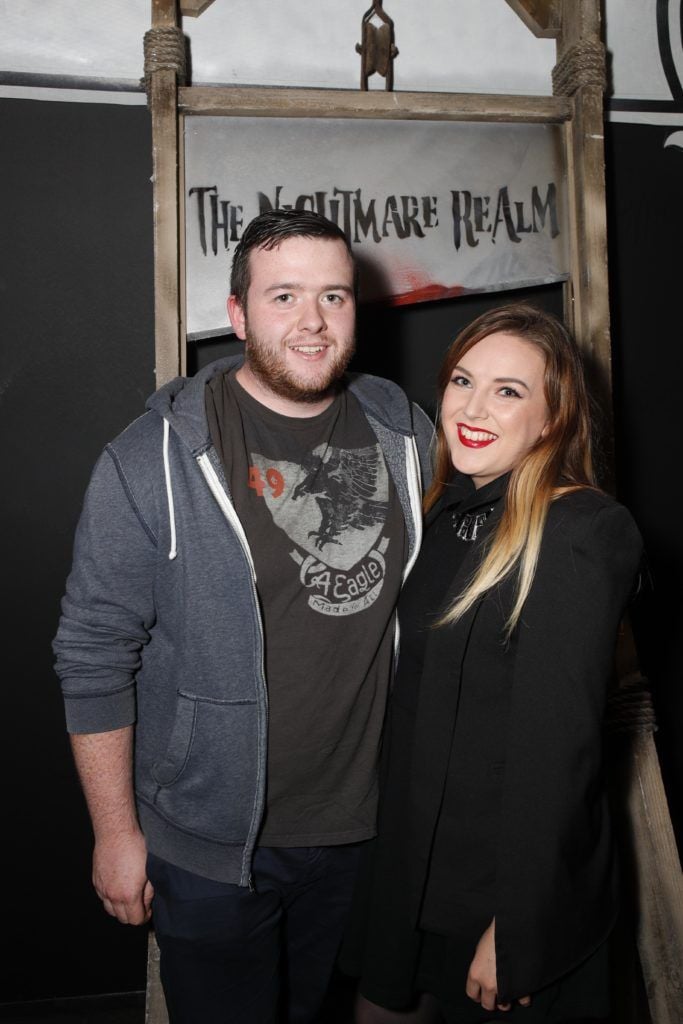 Pictured at the VIP Preview Night of The Nightmare Realm Dublin is James Kershaw and Megan Kessie. Picture Conor McCabe Photography.