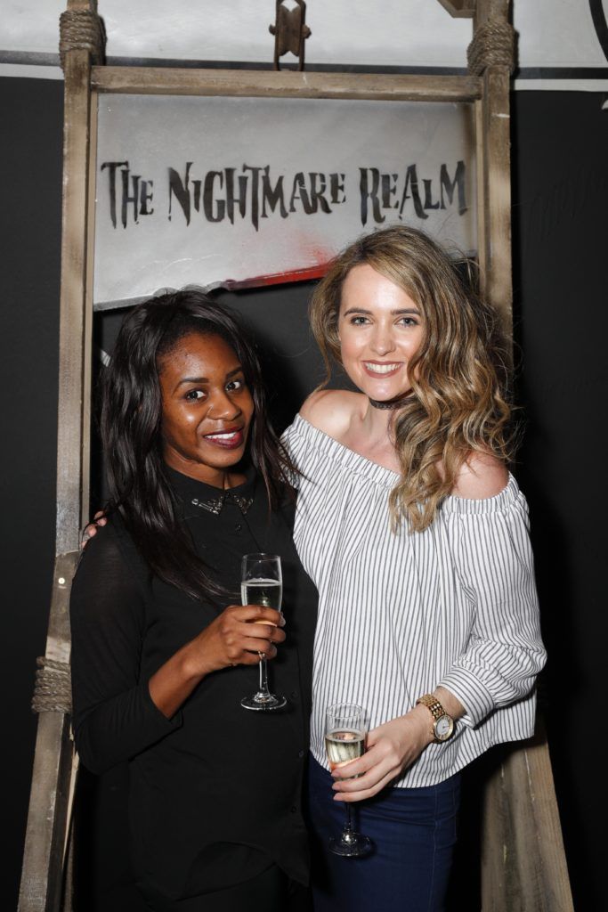 Pictured at the VIP Preview Night of The Nightmare Realm Dublin is Filomena Kaguako and Lorna Duffy. Picture Conor McCabe Photography.