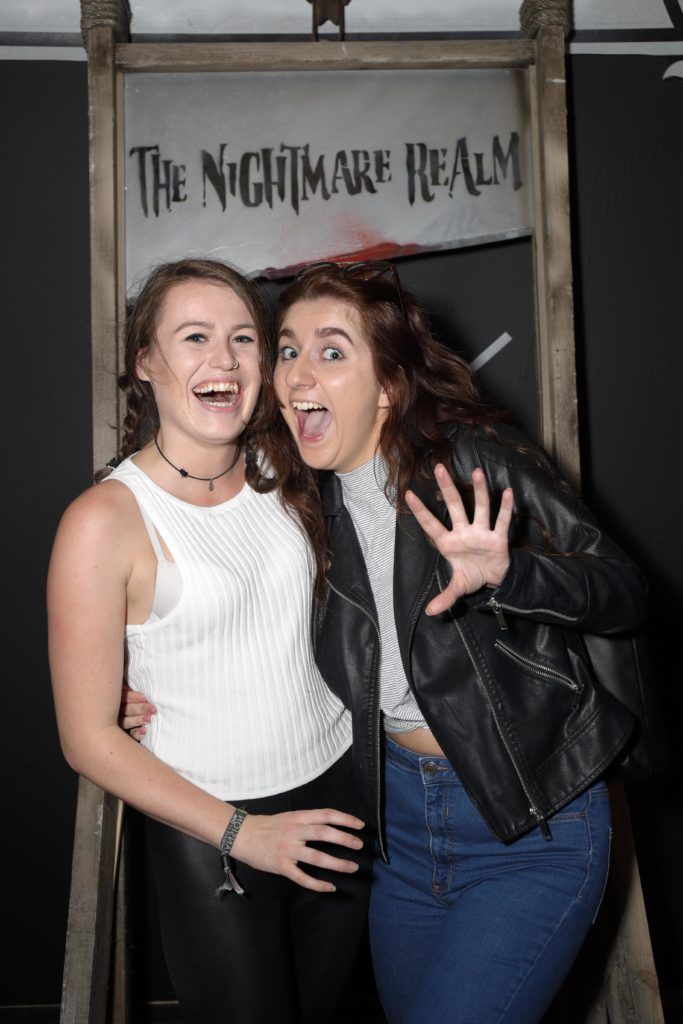 Pictured at the VIP Preview Night of The Nightmare Realm Dublin is Sophy Clancy and Gemma Knox. Picture Conor McCabe Photography.