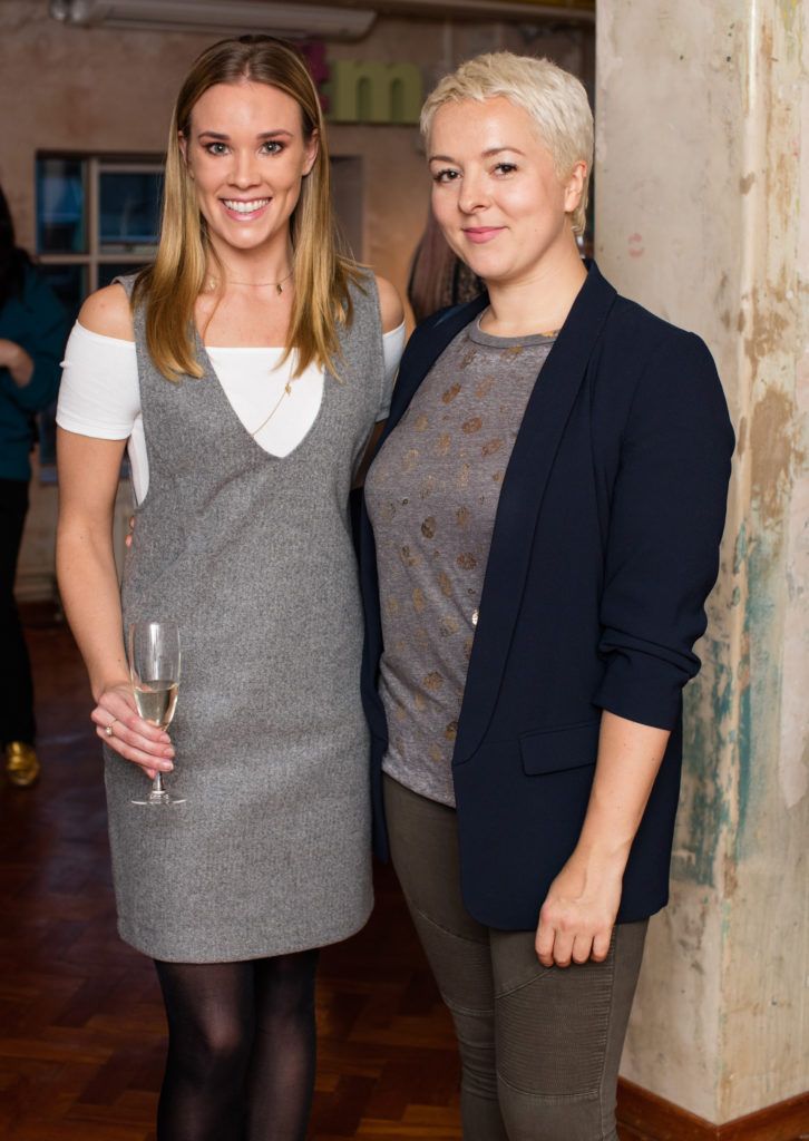 Amy Louise Soraghan and Rosemary McCabe pictured at the launch of the ‘Moda’ created by Dulux pop up style event at The Drury buildings. People can attend the style pop up 30th Sept - 1st Oct.  Photo: Anthony Woods.