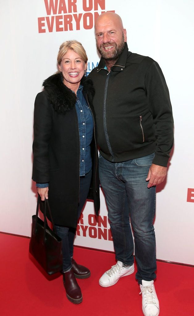 Maureen Ryan  and Chris Feltham pictured at the Irish premiere screening of War On Everyone at the Lighthouse Cinema, Dublin (Pictures: Brian McEvoy).