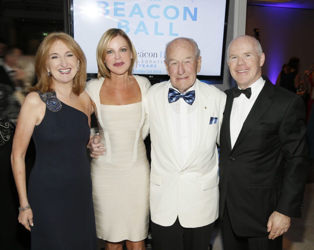 Lucy Gaffney with Pauline, Des and Michael Cullen at the Beacon Ball in aid of Beacon Hospital Patient and Research Trust held at the Double Tree by Hilton Hotel. Photo by Kieran Harnett