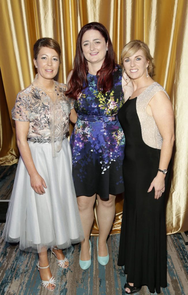 Olivia Casey, Ciara Robinson and Lorraine Cassidy at the Beacon Ball in aid of Beacon Hospital Patient and Research Trust held at the Double Tree by Hilton Hotel. Photo by Kieran Harnett
