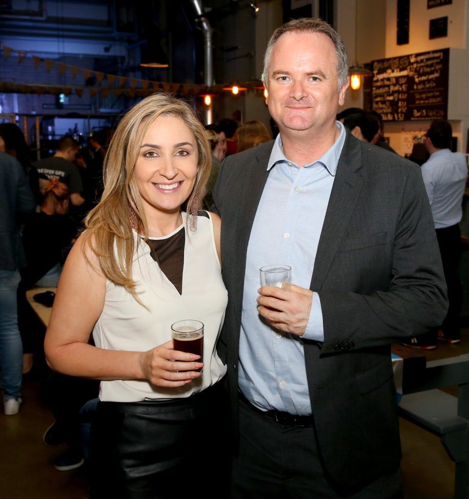 Sharon McHugh and Ken Sweeney pictured at Oktoberfest at The Open Gate Brewery, an authentic German beer and food celebration. Pic: Marc O'Sullivan