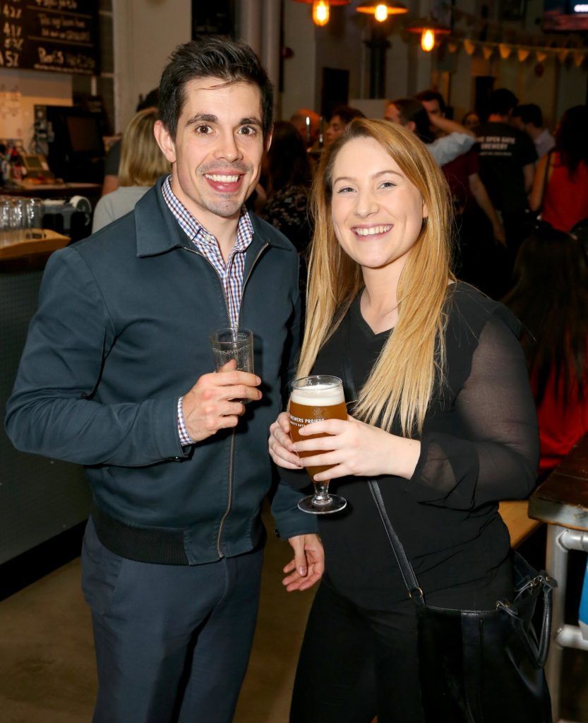 Cathal Fleming and Anna Nolan pictured at Oktoberfest at The Open Gate Brewery, an authentic German beer and food celebration. Pic: Marc O'Sullivan
