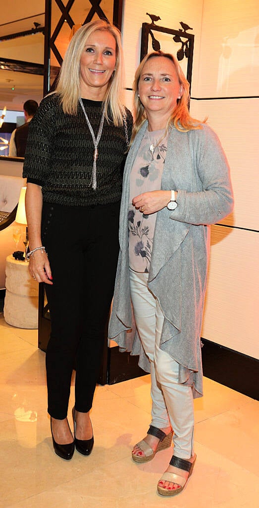 Rebecca Lynch and Brigid Morris at the launch of the new Conrad Dublin in Earlsfort Terrace (Picture: Brian McEvoy).