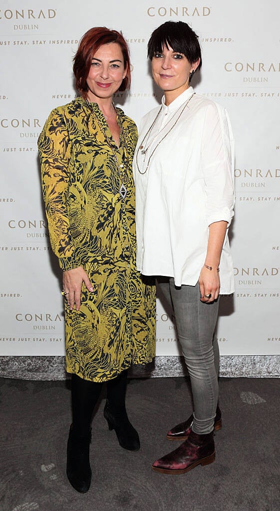 Roisin Ni Mhordha and Rachel Murphy at the launch of the new Conrad Dublin in Earlsfort Terrace (Picture: Brian McEvoy).