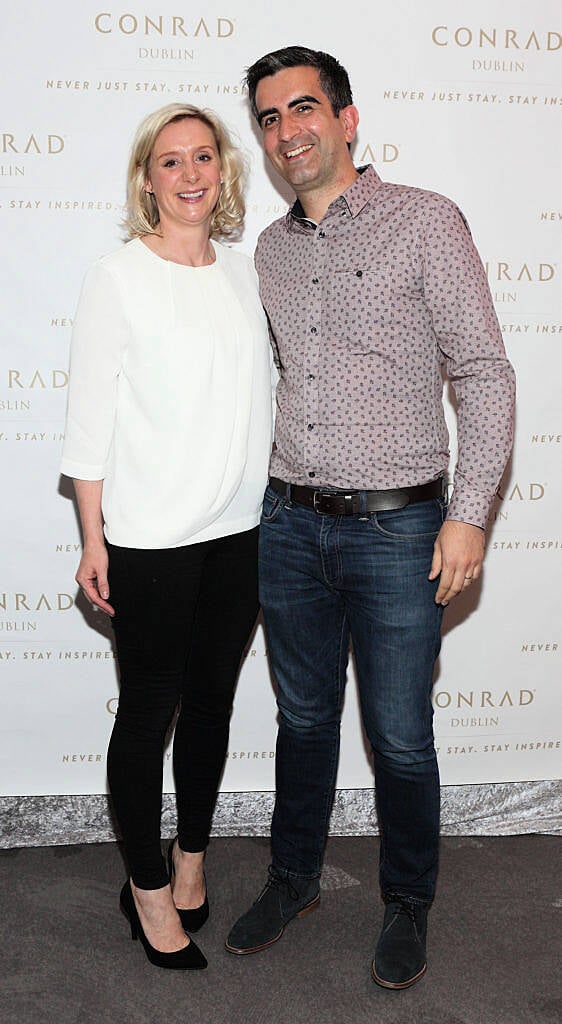 Caitriona Martin and Tommy Martin at the launch of the new Conrad Dublin in Earlsfort Terrace (Picture: Brian McEvoy).