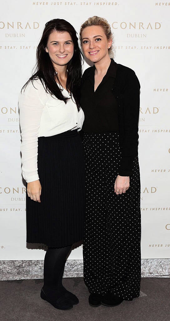 Aedeen McGrath and Kathyann Plunkett at the launch of the new Conrad Dublin in Earlsfort Terrace (Picture: Brian McEvoy).