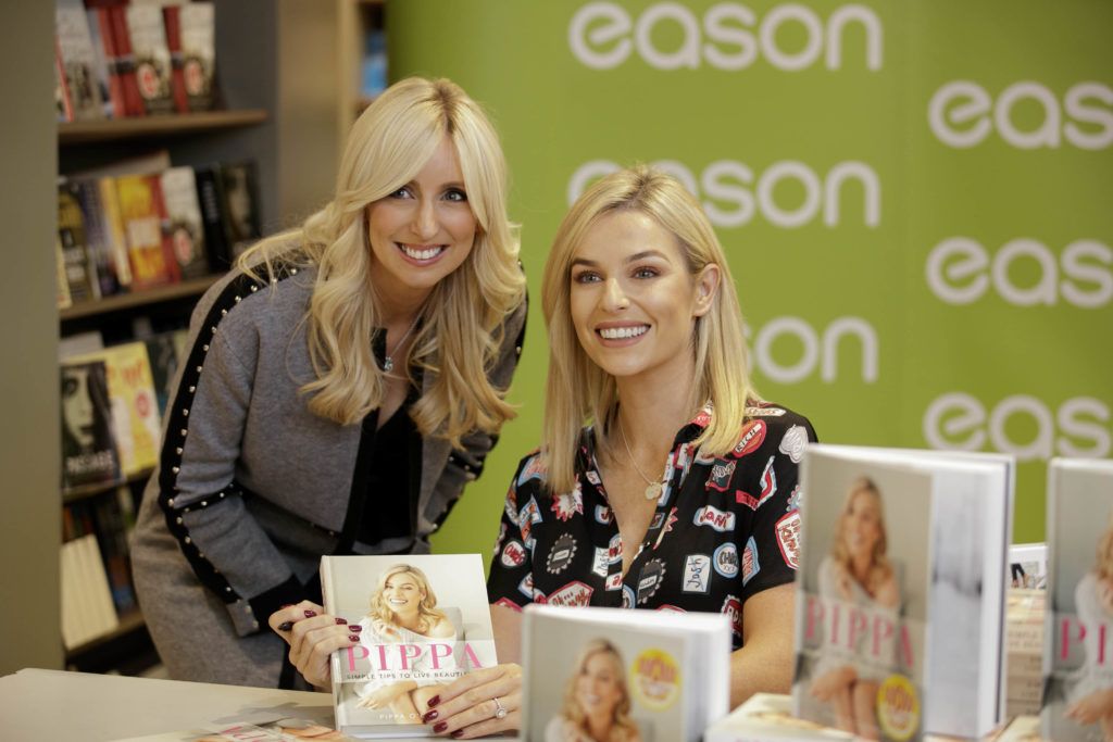 Pippa O’Connor pictured at Eason O’Connell Street where she was signing copies of her first book, Pippa: Simple Tips to Live Beautifully, a collection of practical tips and inspirational advice on all things fashion, beauty and lifestyle. Pippa is pictured with Heather Emerson from Belfast. Picture Andres Poveda