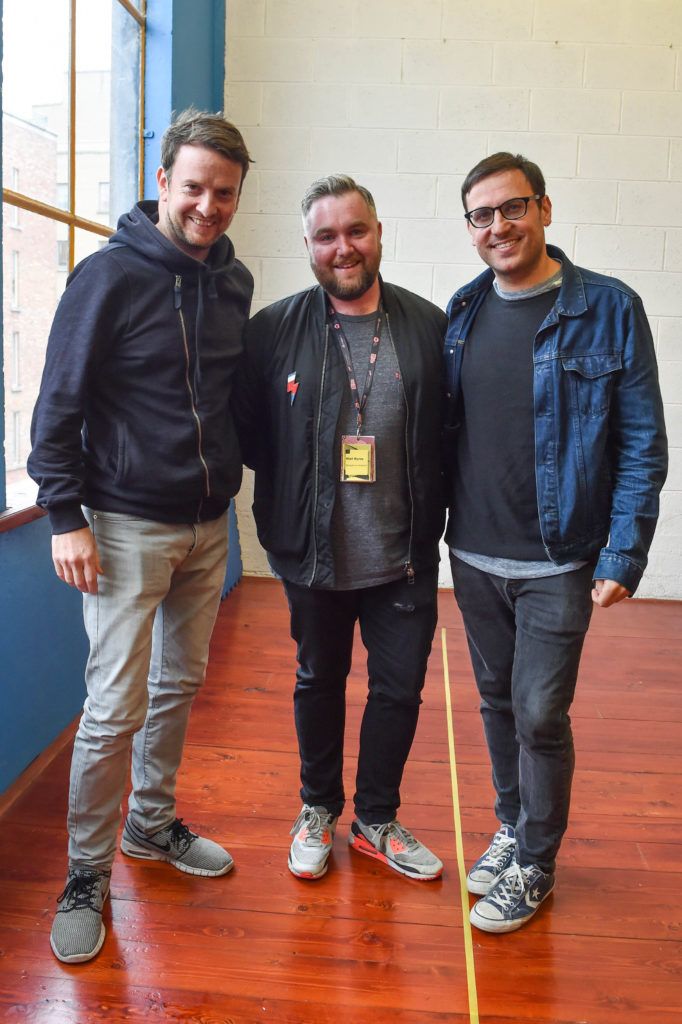 Ken Allen, Niall Byrne and Kieran McGuinness (Delorentos) at Hard Working Class Heroes 2016. Photography by Ruth Medjber 