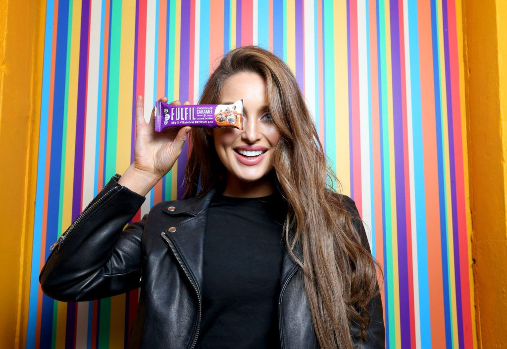 Pictured is model and food entrepreneur Roz Purcell at the launch of the Fulfil Fan-Created Flavours Pop-Up Shop, which will be open to the general public in Dublin at 53 South William Street, from Thursday 13th to Sunday 16th October. Pic: Marc O'Sullivan