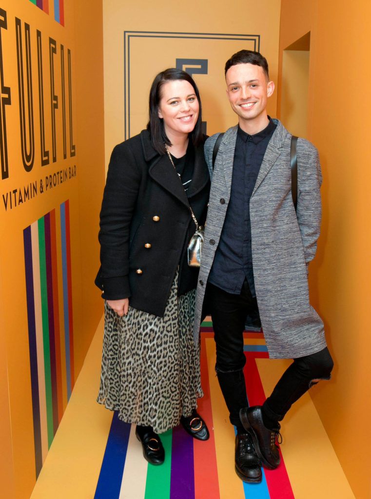 Pictured are Corina Gaffey and James Kavanagh at the launch of the Fulfil Fan-Created Flavours Pop-Up Shop, which will be open to the general public in Dublin at 53 South William Street, from Thursday 13th to Sunday 16th October. Pic: Marc O'Sullivan