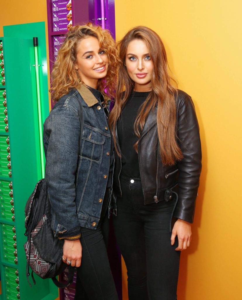 Pictured are Thalia Heffenan and Roz Purcell at the launch of the Fulfil Fan-Created Flavours Pop-Up Shop, which will be open to the general public in Dublin at 53 South William Street, from Thursday 13th to Sunday 16th October. Pic: Marc O'Sullivan