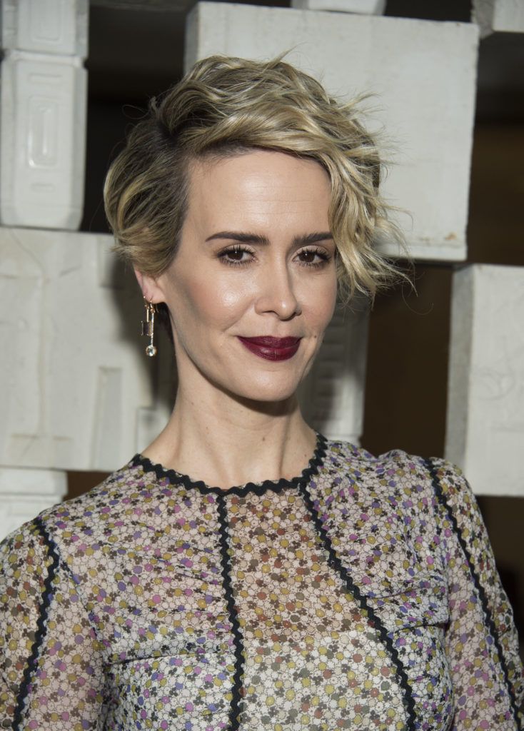 Actress Sarah Paulson attends the Hammer Museum Gala in the Garden honoring Laurie Anderson and Todd Haynes, in Westwood, California, on October 8, 2016. (Photo VALERIE MACON/AFP/Getty Images)