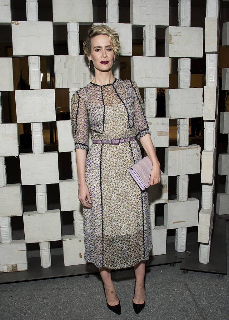 Actress Sarah Paulson attends the Hammer Museum Gala in the Garden honoring Laurie Anderson and Todd Haynes on October 8, 2016. (Photo VALERIE MACON/AFP/Getty Images)