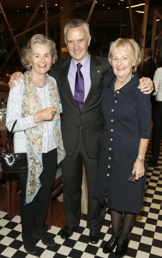 June Judd with Jim and Jackie Bolger at the annual Tipperary Crystal Curragh Racing Awards at Kildare Village on Wednesday, 12 October. The awards were attended by VIP guests from the across world of horse racing. 
Guests to the intimate event, held in the classic Italian eaterie L’Officina, enjoyed and an exquisite menu comprising delicious Italian inspired dishes including a Prosciutto, Goat’s Cheese and Fig Jam Parcel to start with a choice of classic Ravioli, Gnocchetti or Chicken Salad for main course and a Pistachio Ice Cream Cupola for dessert.
Kildare Village is open seven days a week from 10am until 7pm Monday, Tuesday and Wednesday, from 10am until 8pm Thursday, Friday and Sunday and from 9am until 8pm on Saturday. Visit KildareVillage.com for more information.photo Kieran Harnett
 
www.facebook.com/kildarevillage
@KildareVillage – Twitter and Instagram

For more press information or imagery, please contact:
Ciara O’Connell, Wilson Hartnell, 01 669 0030 ciara.o'connell@ogilvy.com
Catriona Gallagher, Wilson Hartnell, 01 669 0030 catriona.gallagher@ogilvy.com