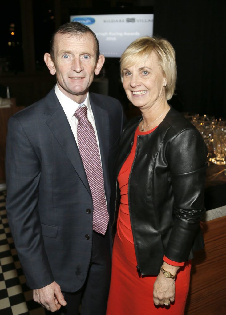 Kevin and Una Manning at the annual Tipperary Crystal Curragh Racing Awards at Kildare Village on Wednesday, 12 October. The awards were attended by VIP guests from the across world of horse racing. 
Guests to the intimate event, held in the classic Italian eaterie L’Officina, enjoyed and an exquisite menu comprising delicious Italian inspired dishes including a Prosciutto, Goat’s Cheese and Fig Jam Parcel to start with a choice of classic Ravioli, Gnocchetti or Chicken Salad for main course and a Pistachio Ice Cream Cupola for dessert.
Kildare Village is open seven days a week from 10am until 7pm Monday, Tuesday and Wednesday, from 10am until 8pm Thursday, Friday and Sunday and from 9am until 8pm on Saturday. Visit KildareVillage.com for more information.photo Kieran Harnett
 
www.facebook.com/kildarevillage
@KildareVillage – Twitter and Instagram

For more press information or imagery, please contact:
Ciara O’Connell, Wilson Hartnell, 01 669 0030 ciara.o'connell@ogilvy.com
Catriona Gallagher, Wilson Hartnell, 01 669 0030 catriona.gallagher@ogilvy.com