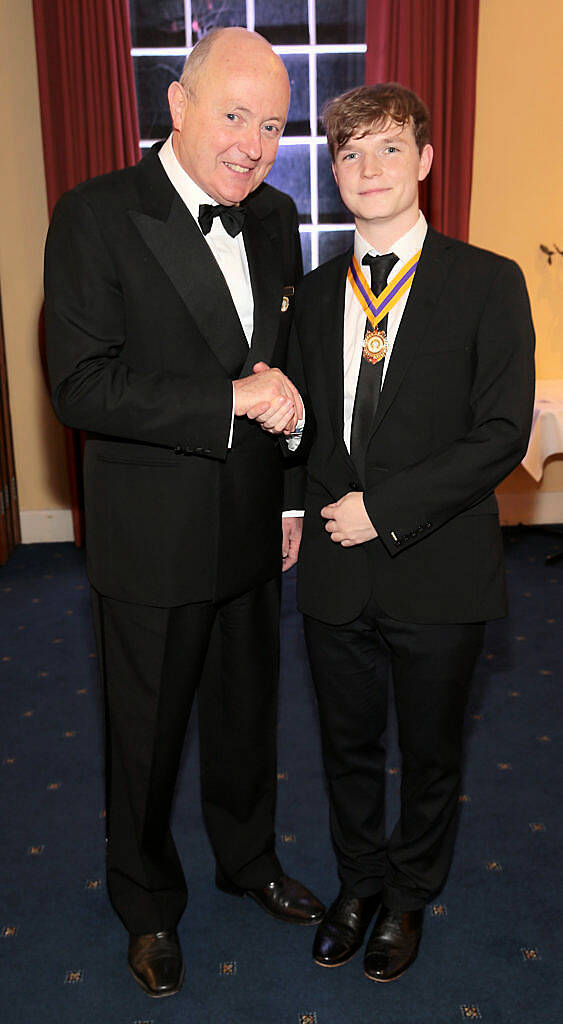 Eamonn Lawlor with Christopher Moriarty-Pearson overall winner at The Irish Freemason's Young Musician of the Year Competition 2016 at Freemason Hall, Dublin (Picture: Brian McEvoy)