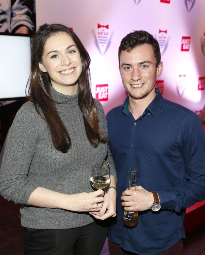 Anna Duffy and Cormac Barry at the JUST EAT National Takeaway awards held in Fallon and Byrne Dublin (Photo by Kieran Harnett)